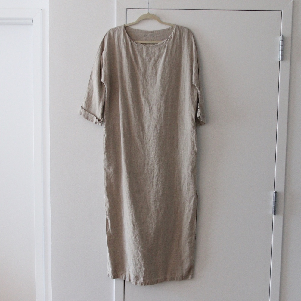 Simply Grey Linen Dress